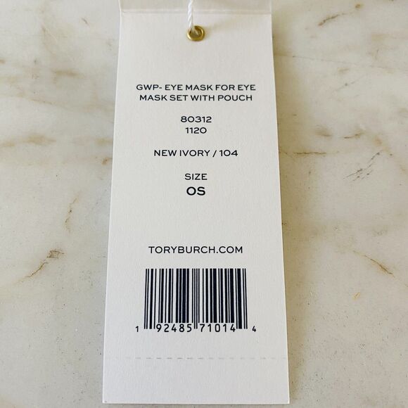 TORY BURCH Eye Mask With Pouch Clutch Travel Set - Picture 8 of 9